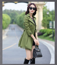 Load image into Gallery viewer, 2019 Autumn New Fashion Brand Trench Coat Woman Vinatge Double Breasted Trench Coat For Women Business Outerwear Coat A015a