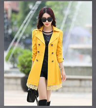 Load image into Gallery viewer, 2019 Autumn New Fashion Brand Trench Coat Woman Vinatge Double Breasted Trench Coat For Women Business Outerwear Coat A015a