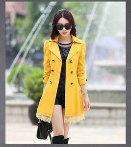 2019 Autumn New Fashion Brand Trench Coat Woman Vinatge Double Breasted Trench Coat For Women Business Outerwear Coat A015a