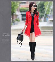 Load image into Gallery viewer, 2019 Autumn New Fashion Brand Trench Coat Woman Vinatge Double Breasted Trench Coat For Women Business Outerwear Coat A015a