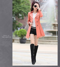 Load image into Gallery viewer, 2019 Autumn New Fashion Brand Trench Coat Woman Vinatge Double Breasted Trench Coat For Women Business Outerwear Coat A015a