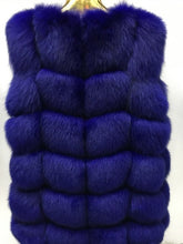 Load image into Gallery viewer, Natural Real Fox Fur Vest Natural Fur Coat For Jacket female coats Vest Waistcoat long Fur Coats Real Fur Coat Fox Vest Jacket