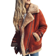 Load image into Gallery viewer, Winter Jacket Women Faux Fur Slim Cotton Warm Thick Coat Female Suede Short Woman Parka Outerwear Velvet Down Jacket Plus Size