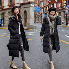 Load image into Gallery viewer, Chic Women Long Hooded Bakery Winter Down Coat Heavy Jacket Oversize Thick Warm Cotton Padded Wadded Parkas Big Pocket