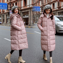 Load image into Gallery viewer, Chic Women Long Hooded Bakery Winter Down Coat Heavy Jacket Oversize Thick Warm Cotton Padded Wadded Parkas Big Pocket