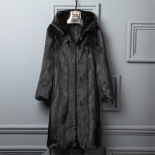 Load image into Gallery viewer, 2020 Large Size 8XL=56 9XL=58 Faux Fur Coat Women Winter Thick Warm Overcoat Imitation Fur Hooded Mink Coat Hooded Jackets v1195