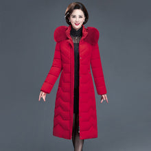 Load image into Gallery viewer, Women&#39;s Down Jacket Winter Fur Hooded Coat Long Thick Warm Oversize Female Jacket Down Coat Parka Slim Clothes Plus Size 7XL