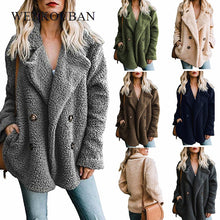 Load image into Gallery viewer, Winter Teddy Coat Women Warm Faux Fur Coats Female Fluffy Jacket  Plus Size Long Sleeve Plush Fur Overcoat fourrure femme 5XL