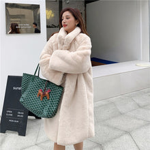 Load image into Gallery viewer, Women Winter Fashion Faux Fur Long Coat Solid Loose Turn Down Collar Thick Warm Coats Soft Casual Long Sleeve Pocket Overcoat