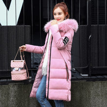 Load image into Gallery viewer, Winter jacket women 2019 new female parka coat feminina long down jacket plus size long hooded duck down coat jacket Women