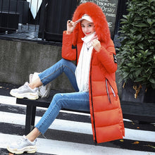 Load image into Gallery viewer, Winter jacket women 2019 new female parka coat feminina long down jacket plus size long hooded duck down coat jacket Women