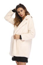 Load image into Gallery viewer, FHILLINUO long women&#39;s faux fur coat hot sale casual  solid loose soft rabbit fur outwear for female 7 color to choose