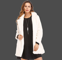 Load image into Gallery viewer, FHILLINUO long women&#39;s faux fur coat hot sale casual  solid loose soft rabbit fur outwear for female 7 color to choose