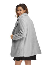 Load image into Gallery viewer, FHILLINUO long women&#39;s faux fur coat hot sale casual  solid loose soft rabbit fur outwear for female 7 color to choose