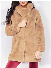 Load image into Gallery viewer, FHILLINUO long women&#39;s faux fur coat hot sale casual  solid loose soft rabbit fur outwear for female 7 color to choose