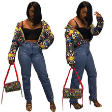 Load image into Gallery viewer, Wjustforu S-4XL Plus Size Camouflage Print Winter Wear Bubble Coat Female Cropped Puffer Down Jacket Plus Size Parka Outerwear