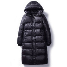 Load image into Gallery viewer, 2020 Korean Winter Down Cotton Jackets Women&#39;s Long Parkas Slim Hooded Warm Winter Coats Female Plus Size Black Overcoats V1162