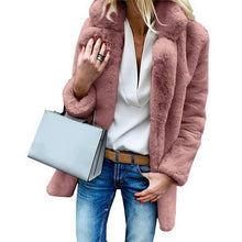 Load image into Gallery viewer, 2019 Winter Casual Long Faux Fur Cardigan Coat Warm Solid Fluffy Long Sleeve Artificial Fur Jacket Lady Outwear Slim Coat