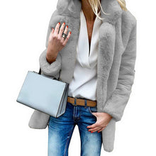 Load image into Gallery viewer, 2019 Winter Casual Long Faux Fur Cardigan Coat Warm Solid Fluffy Long Sleeve Artificial Fur Jacket Lady Outwear Slim Coat