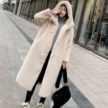Load image into Gallery viewer, Winter Women High Quality Faux Rabbit Fur Coat Luxury Long Fur Coat Loose Lapel OverCoat Thick Warm Plus Size Female Plush Coats