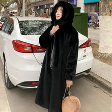 Load image into Gallery viewer, Winter Women High Quality Faux Rabbit Fur Coat Luxury Long Fur Coat Loose Lapel OverCoat Thick Warm Plus Size Female Plush Coats