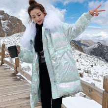 Load image into Gallery viewer, Fitaylor Real Natural Fur Down Parka Winter Jacket Women Thicken Hooded Coat Female White Duck Down Waterproof Snow Outwear