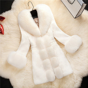 New Plus Size Women Clothes S-6XL Winter Coat Office Lady Faux Fur Coat Elegant Female Outwear Slim Teddy Jacket Women Warm Coat