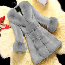 Load image into Gallery viewer, New Plus Size Women Clothes S-6XL Winter Coat Office Lady Faux Fur Coat Elegant Female Outwear Slim Teddy Jacket Women Warm Coat
