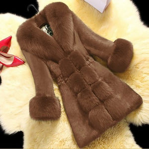 New Plus Size Women Clothes S-6XL Winter Coat Office Lady Faux Fur Coat Elegant Female Outwear Slim Teddy Jacket Women Warm Coat