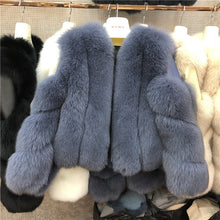 Load image into Gallery viewer, ZDFURS* new arrival women winter thick fur coat real fox fur vest high quality fox waistcoat fur gilet