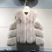 Load image into Gallery viewer, ZDFURS* new arrival women winter thick fur coat real fox fur vest high quality fox waistcoat fur gilet