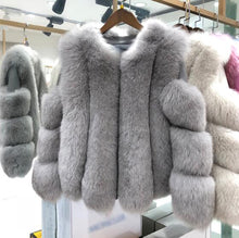 Load image into Gallery viewer, ZDFURS* new arrival women winter thick fur coat real fox fur vest high quality fox waistcoat fur gilet