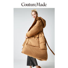 Load image into Gallery viewer, Vero Moda Women&#39;s New Hooded Design Long White Goose Down Jacket Parka Coat | 318412561