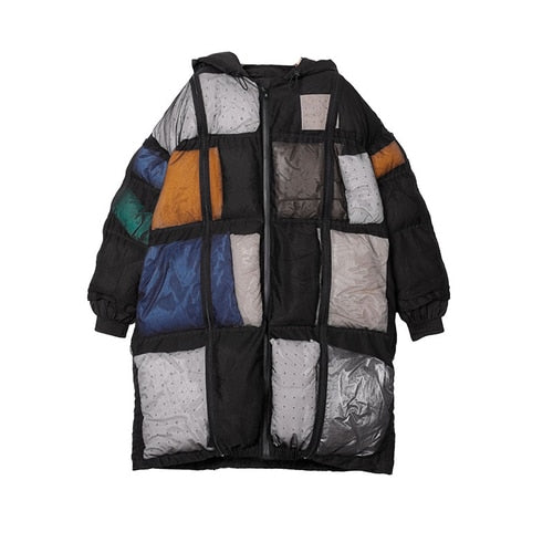 Original Design AIGYPTOS Winter Women Super Thick Warm Casual Oversized  Reversible Hooded Long Down Jacket Bubble Puffer Coat