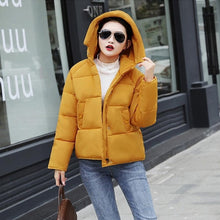 Load image into Gallery viewer, NEEDBO Women Down Jacket Hooded Down Coat White for Women Slim Down Jackets ultra Light Down Coat Winter Oversize Parka Doudoune