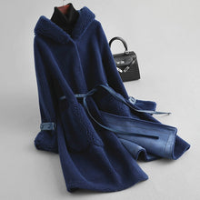 Load image into Gallery viewer, AYUNSUE Real Fur Coat Women Sheep Shearing Winter Coat Women Korean Long Wool Jacket Women Clothes 2019 KQN59455 YY1587