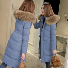 Load image into Gallery viewer, Female Down jacket Winter Down Jacket Women Hat Down jacket In Winter Ultra Light Duck Down Warm  Outwear Hooded Long Sleeve