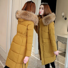 Load image into Gallery viewer, Female Down jacket Winter Down Jacket Women Hat Down jacket In Winter Ultra Light Duck Down Warm  Outwear Hooded Long Sleeve
