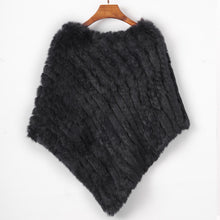 Load image into Gallery viewer, ETHEL ANDERSON Real Rabbit Fur Knitted Fur Poncho Vest Party Wrap Coat Shawl Women&#39;s Natural Fur Wedding Gift Wholesale Discount