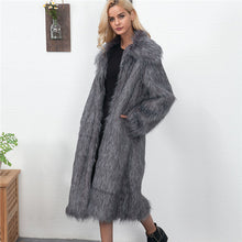 Load image into Gallery viewer, Winter Womens 2019 Plus Size Faux Fur Coat Long Slim Thicken Warm Hairy Jacket Trendy Warm Outerwear Fur Coat Trenchcoat