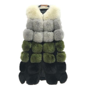 Lisa Colly New Fashion winter women's fur vest coat Warm long vests fur vests Women faux fur vest coat outerwear jacket