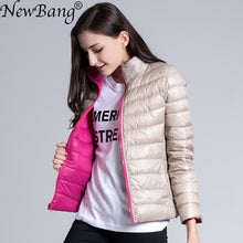 Load image into Gallery viewer, NewBang Brand Down Jacket Women Ultra Light Down Jacket Women Feather Double Side Windbreaker Reversible Lightweight Coat Parks