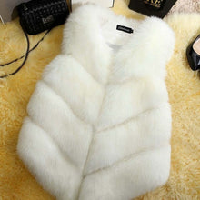 Load image into Gallery viewer, 2018 New Fashion Faux Fur Coat Winter Coat Women Waist Coat Fur Gilet Women&#39;s Fur Jacket Fur Vest For Ladies