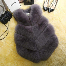 Load image into Gallery viewer, 2018 New Fashion Faux Fur Coat Winter Coat Women Waist Coat Fur Gilet Women&#39;s Fur Jacket Fur Vest For Ladies