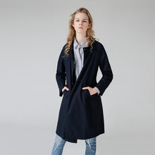 Load image into Gallery viewer, Toyouth British Style Trench Coat Women Casual Solid Windbreaker Long Sleeve Outwear Long Trench Coat