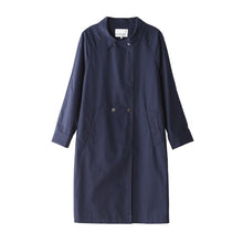 Load image into Gallery viewer, Toyouth British Style Trench Coat Women Casual Solid Windbreaker Long Sleeve Outwear Long Trench Coat
