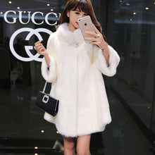 Load image into Gallery viewer, Winter new Faux fur coat long imitation rabbit faux fur jacket coats female suede jacket casacas para mujer vetement femme 2019