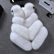 Load image into Gallery viewer, ZADORIN New Luxury Faux Fox Fur Vest Women Plus Size Furry Short Faux Fur Vests Coat Fur Gilet Fourrure Autumn Winter Overcoat