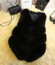 Load image into Gallery viewer, ZADORIN New Luxury Faux Fox Fur Vest Women Plus Size Furry Short Faux Fur Vests Coat Fur Gilet Fourrure Autumn Winter Overcoat