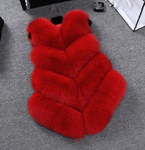 Load image into Gallery viewer, ZADORIN New Luxury Faux Fox Fur Vest Women Plus Size Furry Short Faux Fur Vests Coat Fur Gilet Fourrure Autumn Winter Overcoat